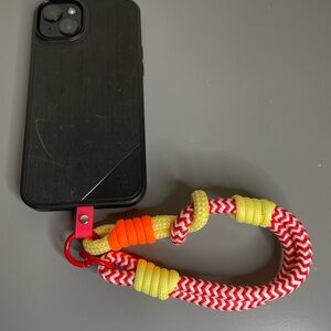 Yellow & Red Phone Wrist Lanyard